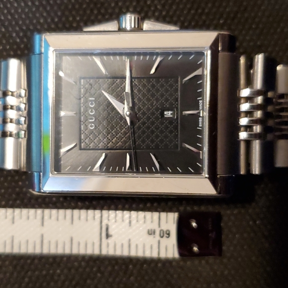 Gucci G-Timeless Black Rectangle Watch - EUC - Picture 12 of 14